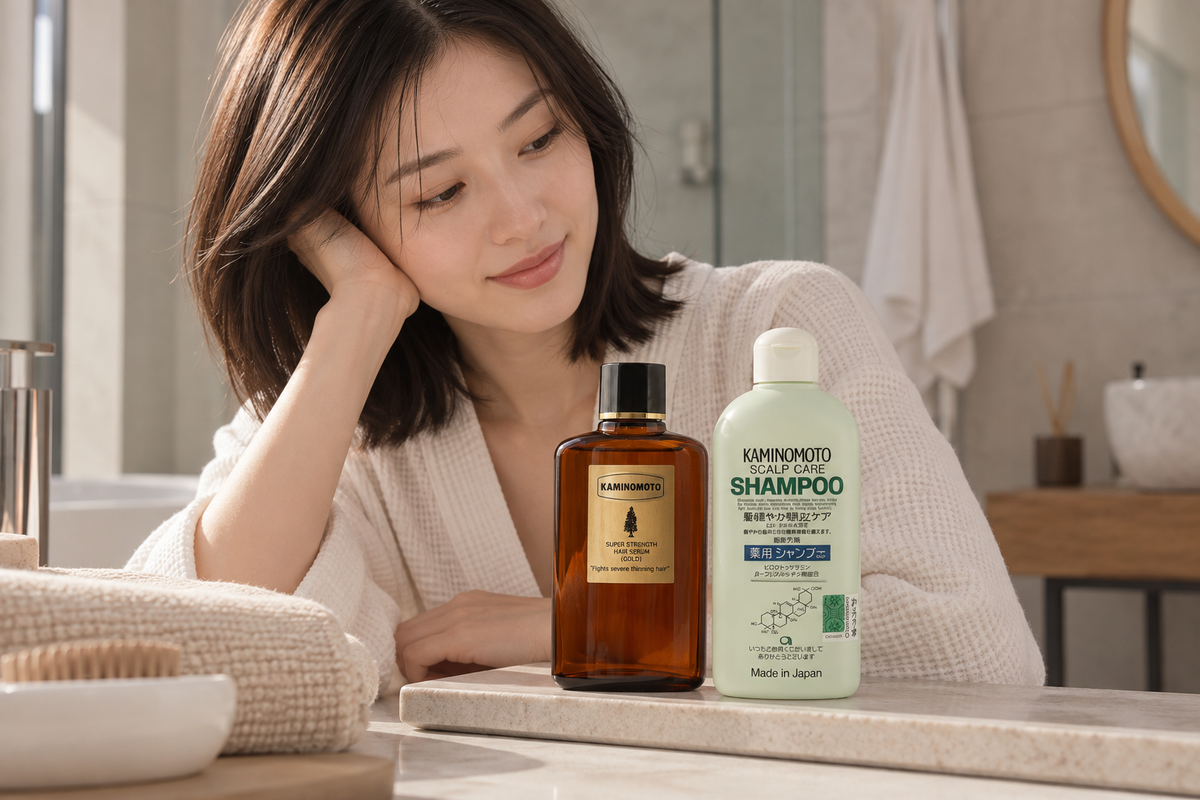 Kaminomoto Shampoo Review UAE: How to Use It With Kaminomoto Hair Serum