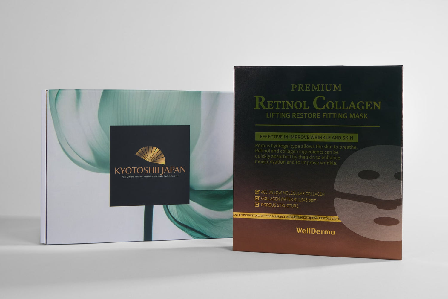 Korean WellDerma Retinol Collagen Lifting Restore Mask Set (4 sheets)